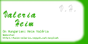 valeria heim business card